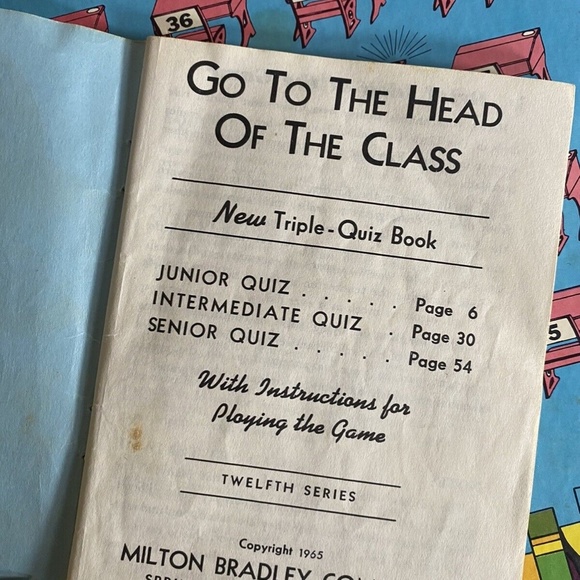 1965 VTG Board Game Go To The Head of The Class Board Game Series 12 - Picture 11 of 15